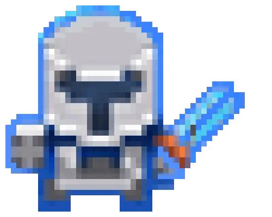 Knight in a shiny armor holding a sword and a shield