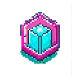Cyan cube inside larger pink cube